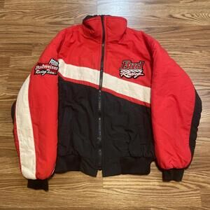 Vintage Budweiser Racing Team NASCAR Budweiser Racing Jacket Medium USA Puffer